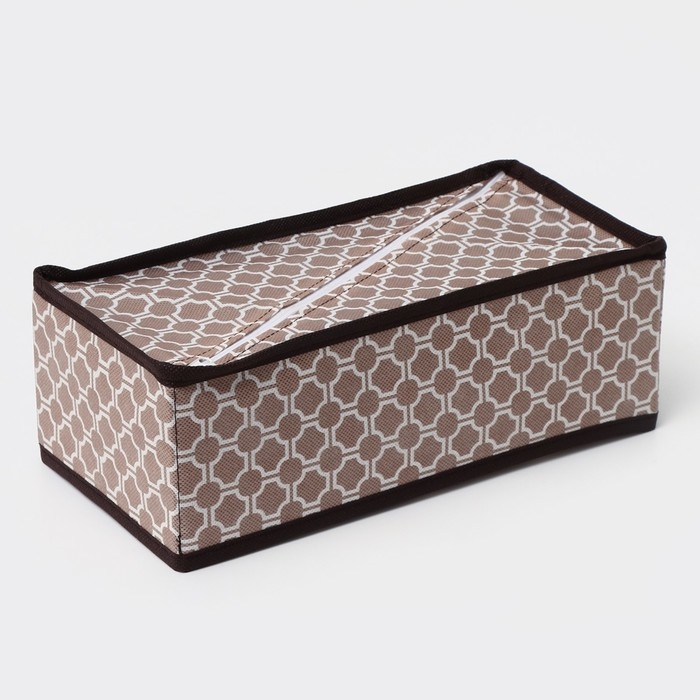 Органайзер для хранения белья Доляна «Браун», 8 ячеек, 28×14×10 см, цвет коричневый Органайзер для хранения белья Доляна «Браун», 8 ячеек, 28×14×10 см, цвет коричневый