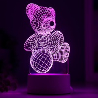 Светильник "Мишутка" LED RGB от сети 9,5х10,5х20 см RISALUX