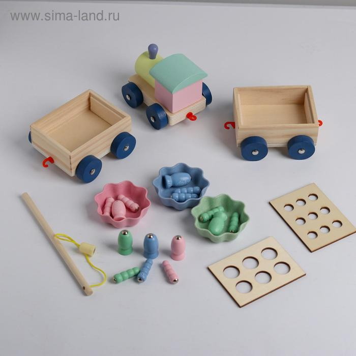 Развивающая игра «Паровозик» 3 в 1: рыбалка + каталка + сортер, 35 × 11 × 10 см Развивающая игра «Паровозик» 3 в 1: рыбалка + каталка + сортер, 35 × 11 × 10 см