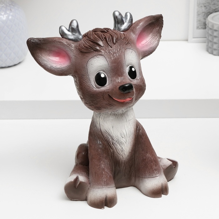 Копилка Копилка "Радостный олененок" коричневый, 24см