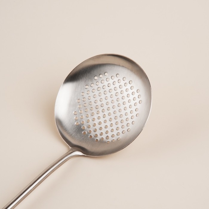 Шумовка из нержавеющей стали SLHome, «Рустик» 39×12,5 см, цвет серебряный Шумовка из нержавеющей стали SLHome, «Рустик» 39×12,5 см, цвет серебряный