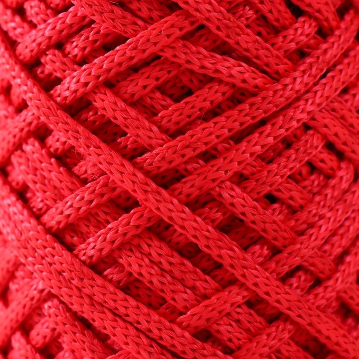 Шнур для вязания 35% хлопок,65% полипропилен 3 мм 85м/160±10 гр (красный) Шнур для вязания 35% хлопок,65% полипропилен 3 мм 85м/160±10 гр (красный)