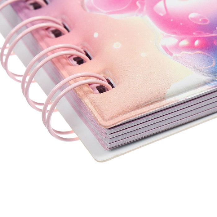 Записная книжка подарочная на гребне 80л,линия, цветной блок,обложка ПВХ 3D Мишка(10х10,5см) 10539 Записная книжка подарочная на гребне 80л,линия, цветной блок,обложка ПВХ 3D Мишка(10х10,5см) 10539