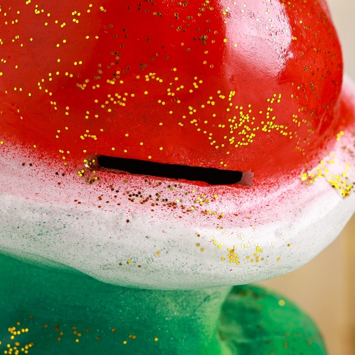 Новый год. Символ 2025. Копилка Новый год. Символ 2025. Копилка "Змея в колпаке" 17х14х15см, цветная