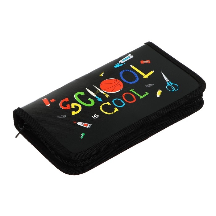 Пенал 1 секция 115 х 205 х 30 мм, Calligrata Пенал 1 секция 115 х 205 х 30 мм, Calligrata "School", ламинированный картон