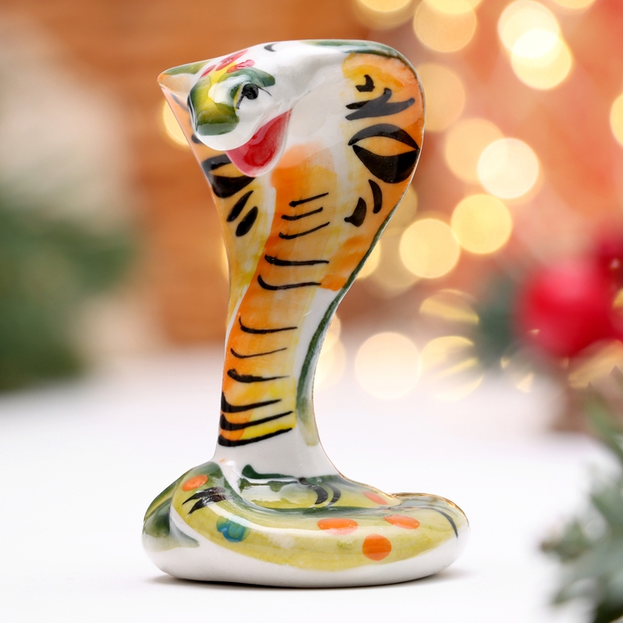 Новый год. Сувенир символ года Новый год. Сувенир символ года "Змея Ева", гжель, цвет, 7,5 см