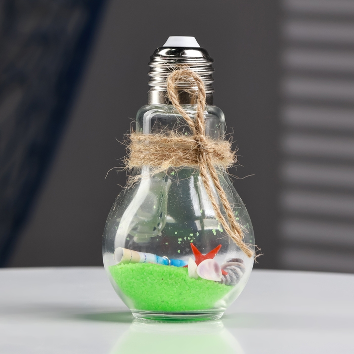 Сувенир в бутылке-лампочке Сувенир в бутылке-лампочке "Ракушки" 11*6*6см, микс