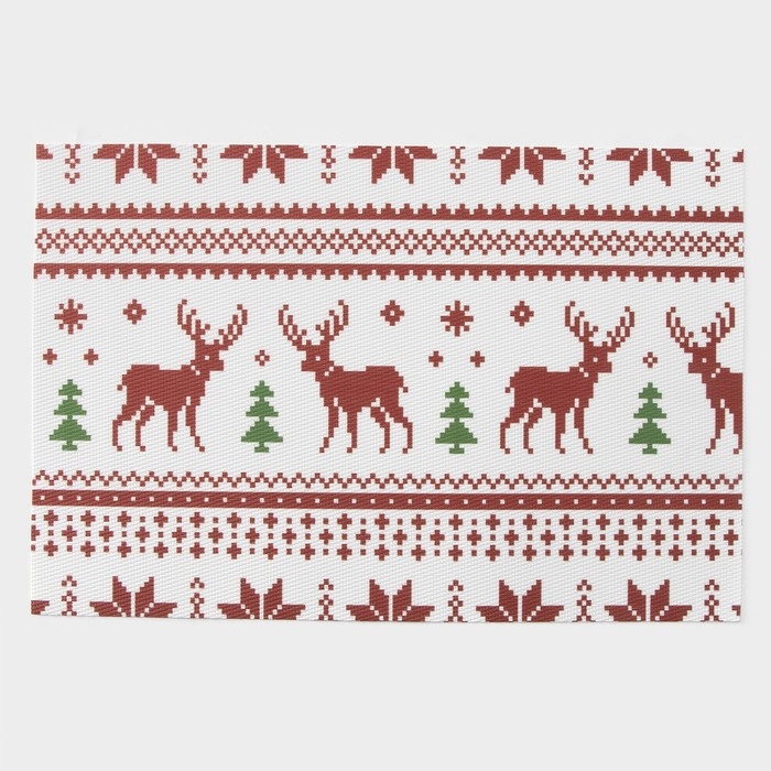 Салфетки новогодние на стол Доляна «Новый Год», 4 шт, сервировочная, 45×30 см