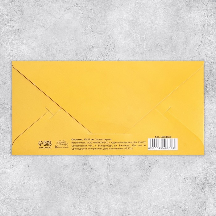 Конверт для денег с деревянным элементом Конверт для денег с деревянным элементом "С Днём Рождения" шары, 16,5 х 8 см