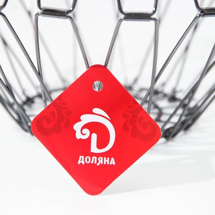 Фруктовница Доляна, раскладная, 29×29×4,5 см, цвет графит Фруктовница Доляна, раскладная, 29×29×4,5 см, цвет графит