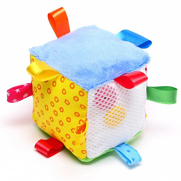 Мягкий Кубик развивающий с петельками Мягкий Кубик развивающий с петельками