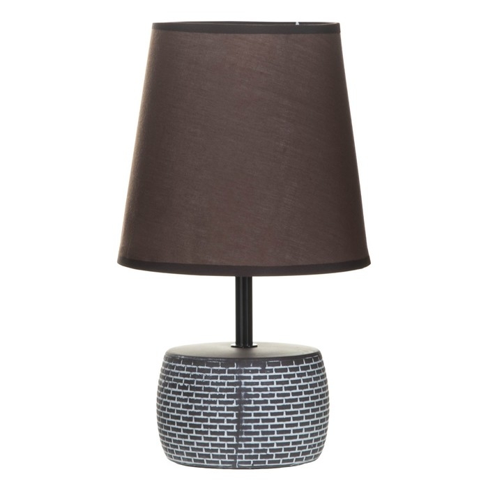 Настольная лампа Доротея E14 40Вт шоколадно-белый 18х18х32 см RISALUX Настольная лампа Доротея E14 40Вт шоколадно-белый 18х18х32 см RISALUX