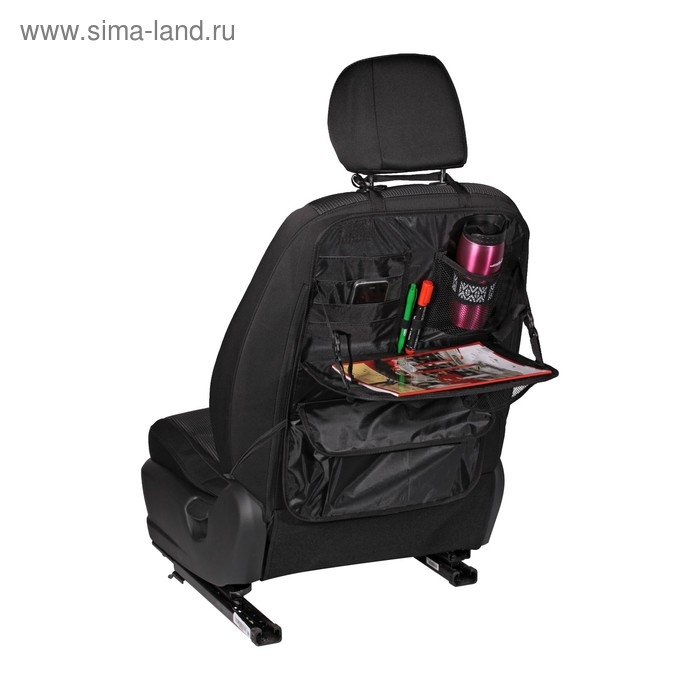 Накидка-органайзер, на спинку сиденья, со столиком, 59х40х25 см Накидка-органайзер, на спинку сиденья, со столиком, 59х40х25 см