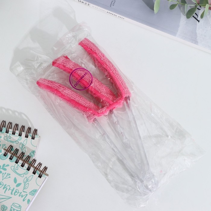 Щётка для жалюзи Доляна, 21×7 см, цвет МИКС Щётка для жалюзи Доляна, 21×7 см, цвет МИКС