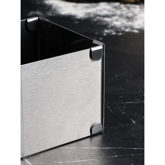 Форма для выпечки с регулировкой размера «Квадратная», h-8,5 см, 10х10 - 18х18 см Форма для выпечки с регулировкой размера «Квадратная», h-8,5 см, 10х10 - 18х18 см