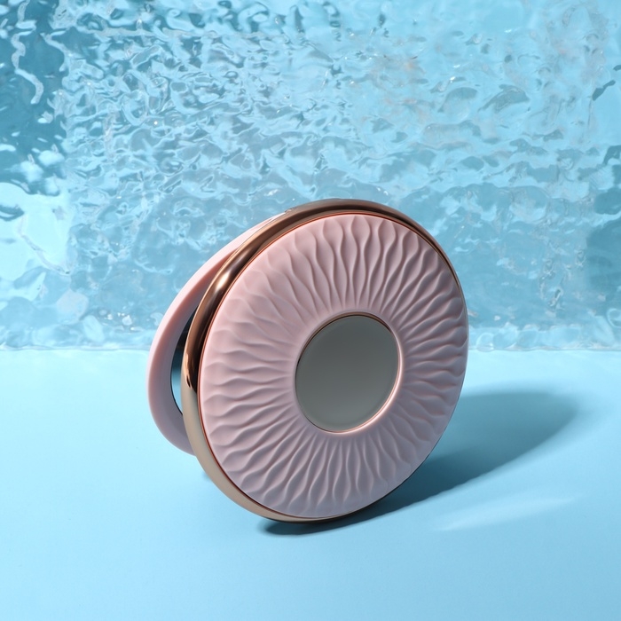 Зеркало складное «Узор», d = 9 см, цвет розовый/розовое золото Зеркало складное «Узор», d = 9 см, цвет розовый/розовое золото