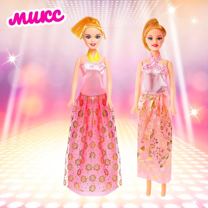 Кукла-модель «Модница» в платье, МИКС