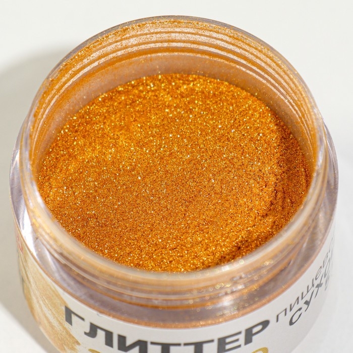 Глиттер кандурин пищевой КондиМир  Глиттер кандурин пищевой КондиМир "Золото", фракция 20-120 µm, 5 г