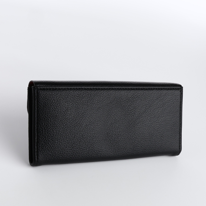 Кошелёк женский на магните, цвет чёрный