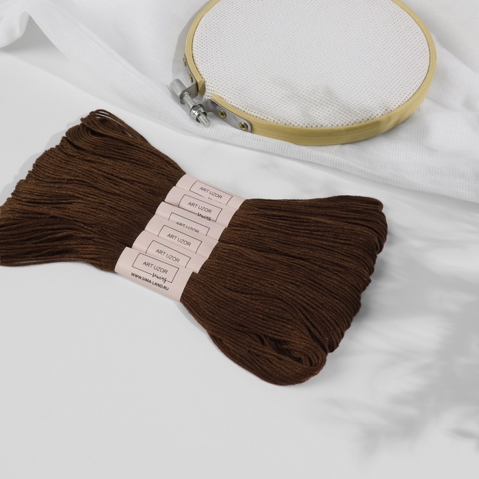 Набор ниток мулине №938, 8 ± 1 м, 6 шт, цвет кофейный Набор ниток мулине №938, 8 ± 1 м, 6 шт, цвет кофейный