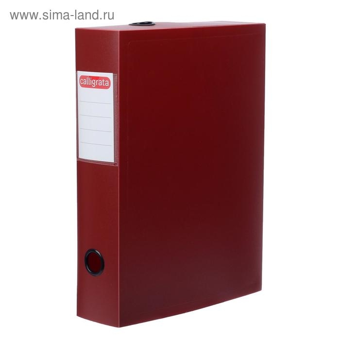 Короб архивный на кнопке А4 Calligrata, 70 мм, 800 мкм, разборный, красный Короб архивный на кнопке А4 Calligrata, 70 мм, 800 мкм, разборный, красный