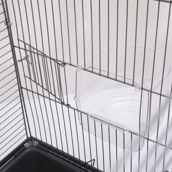 Клетка для птиц Клетка для птиц "Пижон" №104-Б, разборная, 2 секции, 58 х 40 х 88см, серая