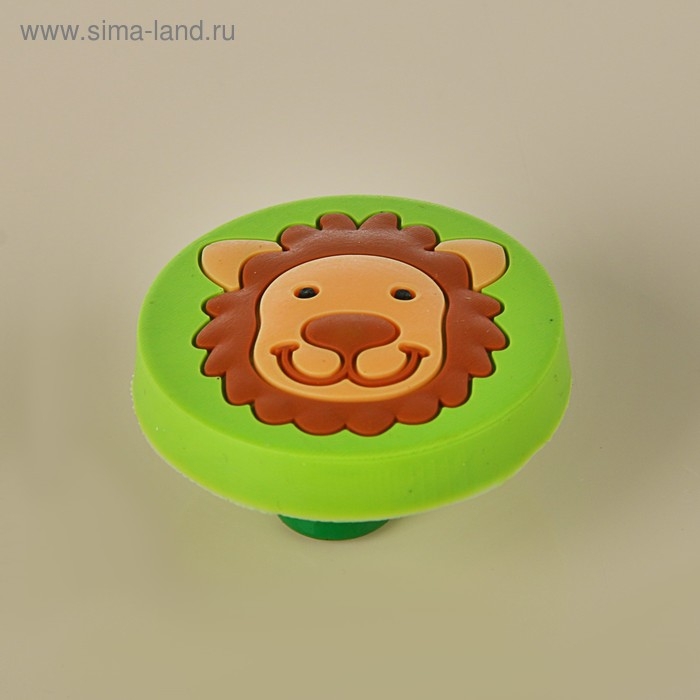 Ручка кнопка детская KID 016,  Ручка кнопка детская KID 016, "Львенок", резиновая