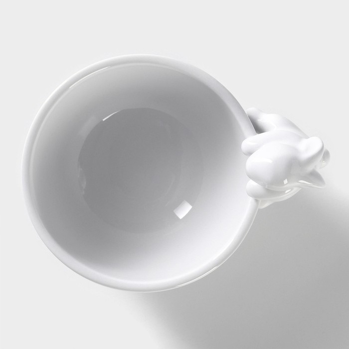 Конфетница Доляна «Зайка», 13×10×9 см, цвет белый Конфетница Доляна «Зайка», 13×10×9 см, цвет белый