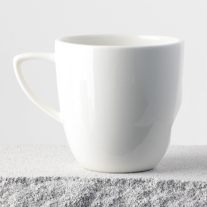 Кружка керамическая «Айсберг», белая 350 мл, цвет белый