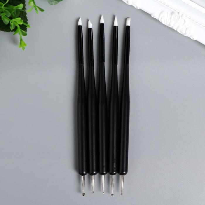 Набор инструментов для придания формы Набор инструментов для придания формы "Матовый чёрный" 5 шт 14,6 см дерево, металл, резина