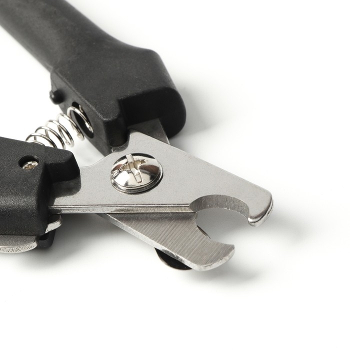 Когтерез боковой большой с прямыми ручками, отверстие 14 мм, чёрный Когтерез боковой большой с прямыми ручками, отверстие 14 мм, чёрный