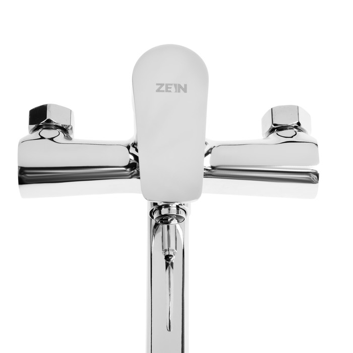 Смеситель для ванны ZEIN Z3848, однорычажный, излив 30 см, душевой набор, лейка 5 реж, хром Смеситель для ванны ZEIN Z3848, однорычажный, излив 30 см, душевой набор, лейка 5 реж, хром