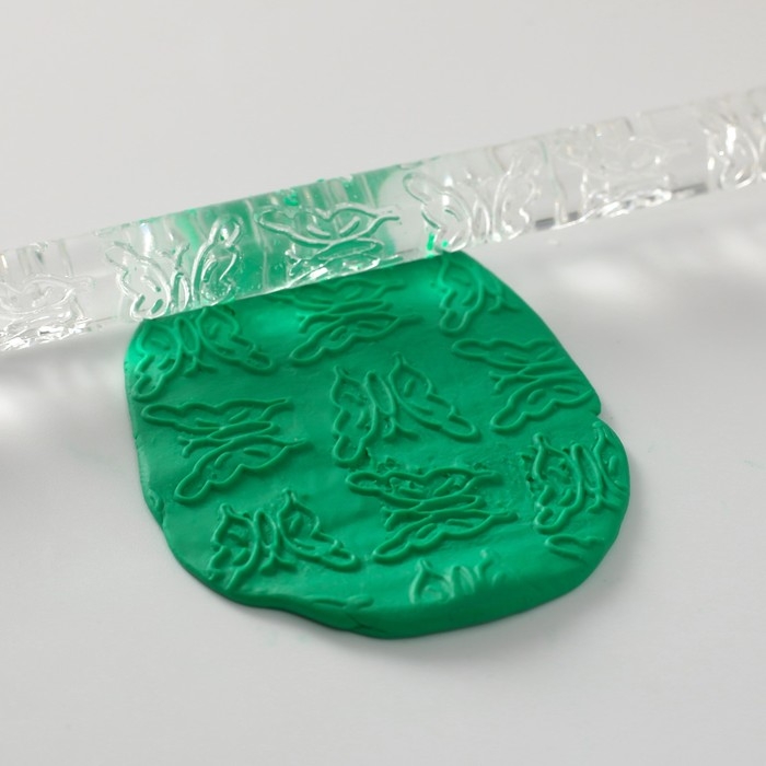 Скалка для творчества акрил  Скалка для творчества акрил "Бабочка" 16х1 см