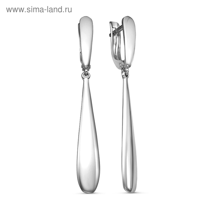 Серьги висячие «Капля», посеребрение с оксидированием