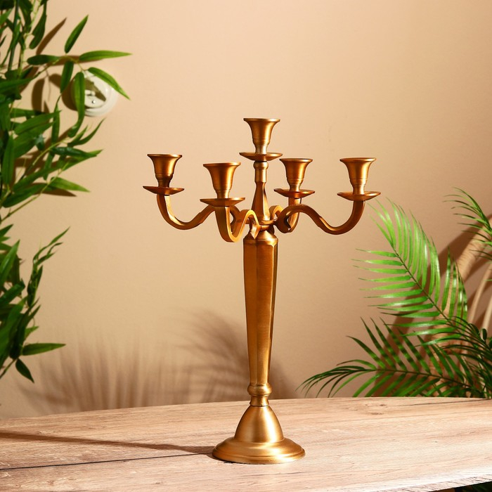 Подсвечник алюминий Подсвечник алюминий "Пламя" на 5 свечей 30х30х42,5 см