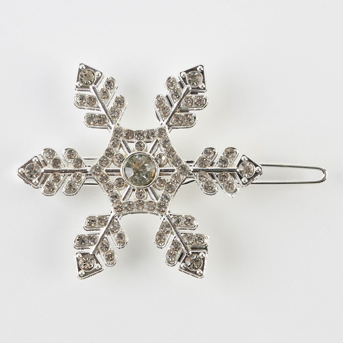 Заколка для волос новогодняя «Для тебя с любовью», на Новый год, снежинка, 5,5 х 3,5 см Заколка для волос новогодняя «Для тебя с любовью», на Новый год, снежинка, 5,5 х 3,5 см