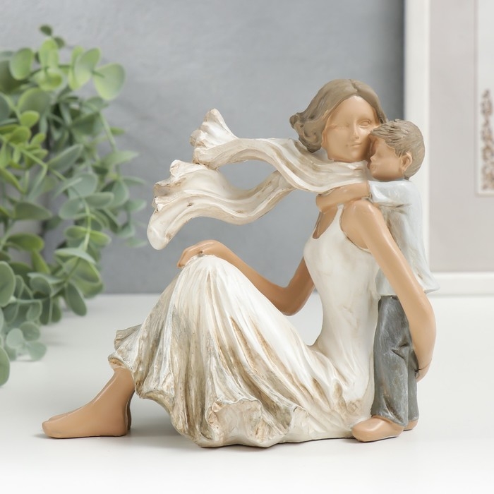 Сувенир полистоун  Сувенир полистоун "Мама с сыном" 14х8,5х16 см