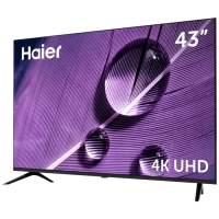 Телевизор Haier SMART TV S1, 43",  3840x2160, DVB-T/T2/C/S2, HDMI 4, USB 2, Smart TV, чёрный