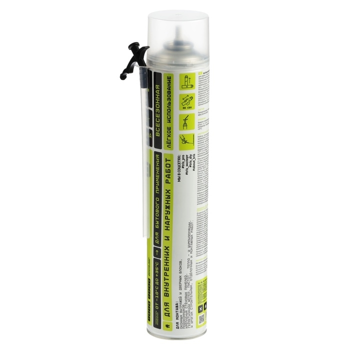 Пена монтажная Tris PRO-MAXI, адаптерная, бытовая, 1000 мл Пена монтажная Tris PRO-MAXI, адаптерная, бытовая, 1000 мл