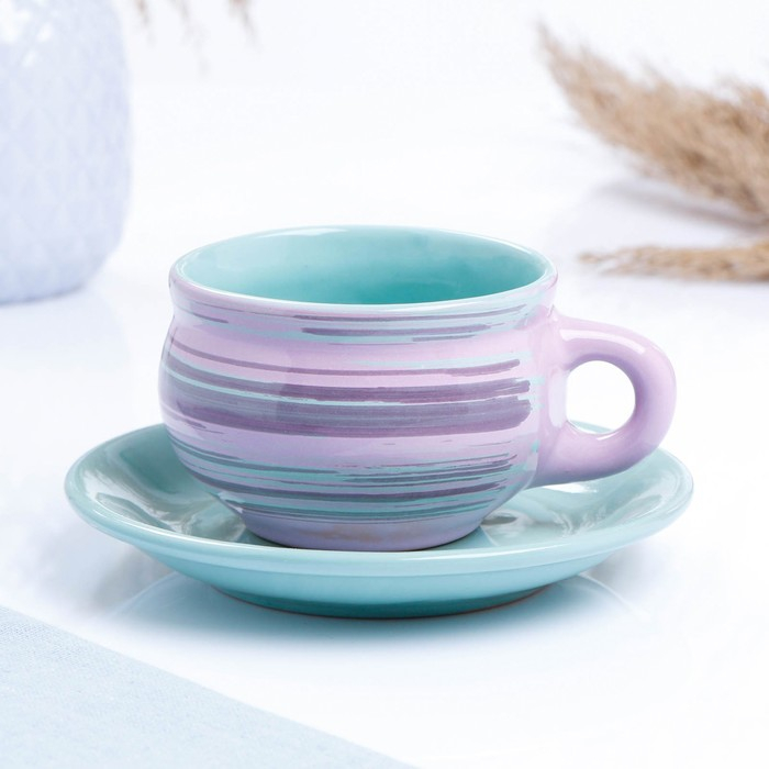 Чайная пара Чайная пара "Борисовская" 0,25л / 9х6см + блюдце 15см, лаванда