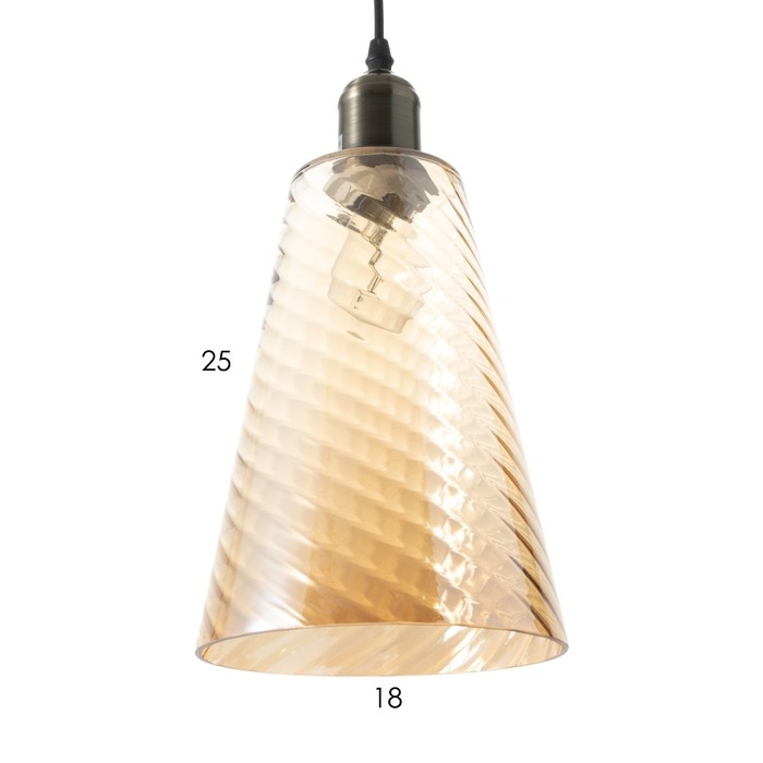 Светильник BayerLux Светильник BayerLux "Ритмо" E27 40Вт черный-янтарный 18х18х33-133 см