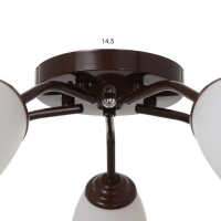 Люстра Оникс 5х15Вт E27 коричневый 52х52х15см BayerLux