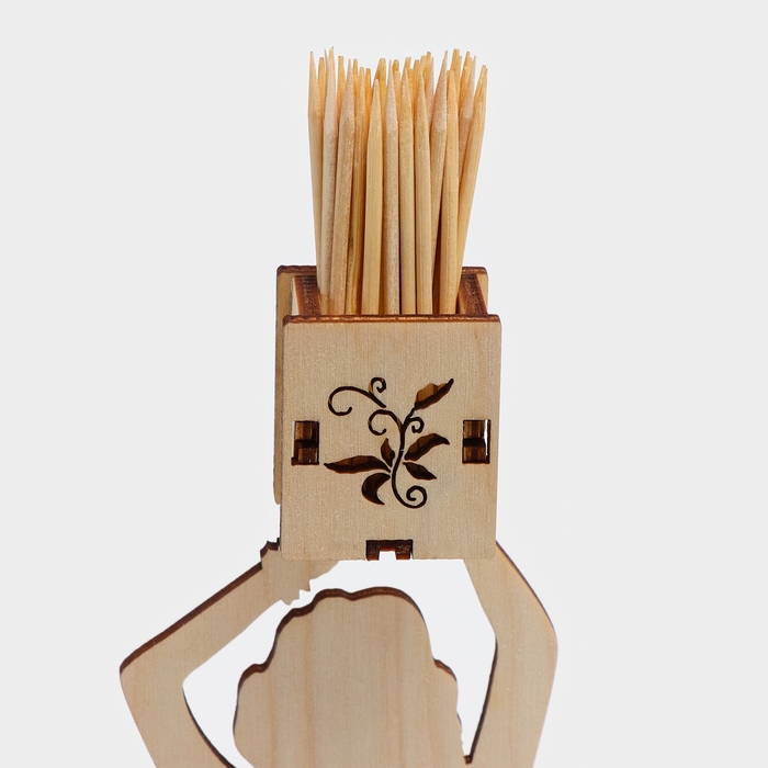 Салфетница деревянная «Вечерний наряд», с подставкой под зубочистки, 25×13×13 см Салфетница деревянная «Вечерний наряд», с подставкой под зубочистки, 25×13×13 см