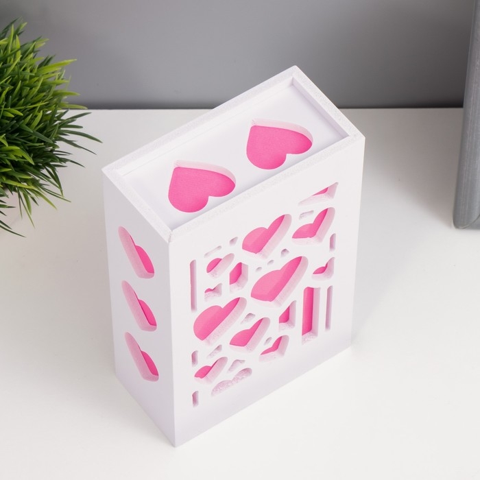 Ночник Ночник "Сердца влюбленных" LED от батареек 2хААА красный 5,5х10х15,5см RISALUX