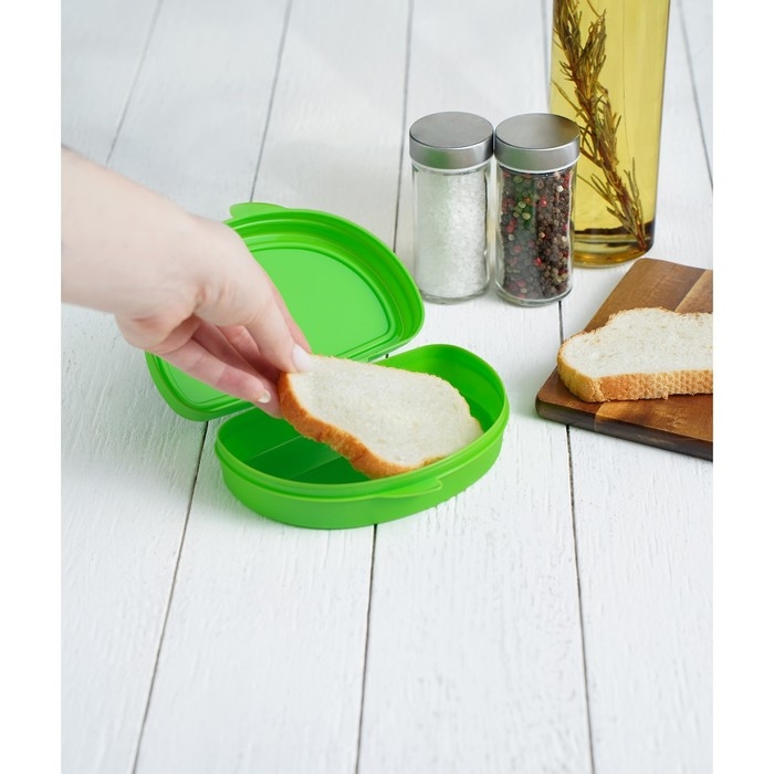 Бутербродница «Чехол на бутер», 400 мл, цвет салатовый Бутербродница «Чехол на бутер», 400 мл, цвет салатовый