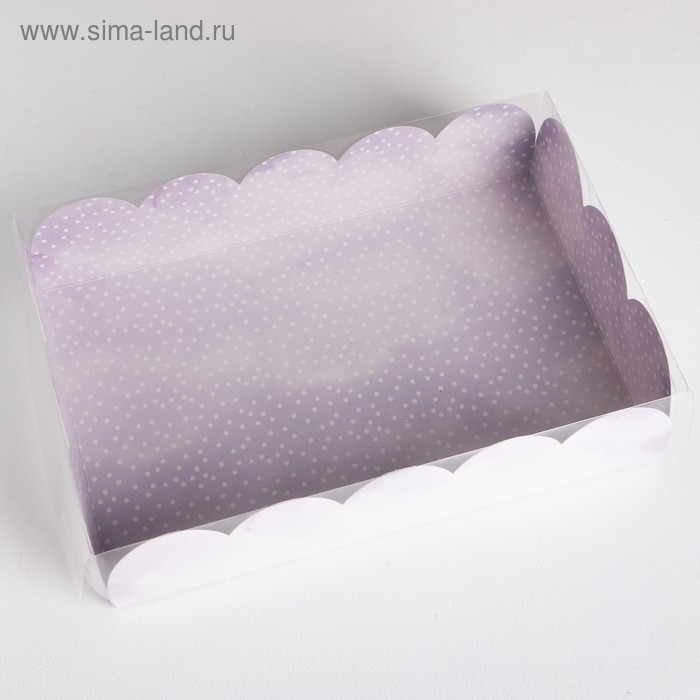 Коробка для печенья, кондитерская упаковка с PVC крышкой, Just for you, 20 х 30 х 8 см Коробка для печенья, кондитерская упаковка с PVC крышкой, Just for you, 20 х 30 х 8 см