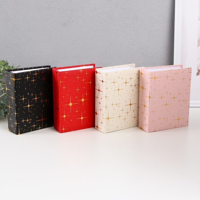 Фотоальбом на 100 фото 10х15 см Фотоальбом на 100 фото 10х15 см "Сияние звёзд" кожзам МИКС 5х13х16,5 см
