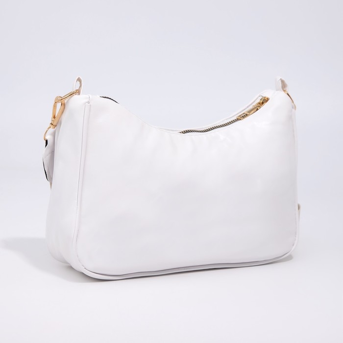 Сумка-багет на молнии, цвет белый Сумка-багет на молнии, цвет белый