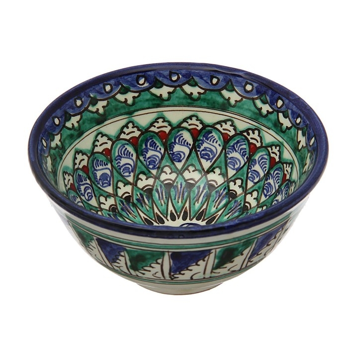 Пиала Риштанская Керамика  Пиала Риштанская Керамика "Узоры", 11,5 см, большая, микс