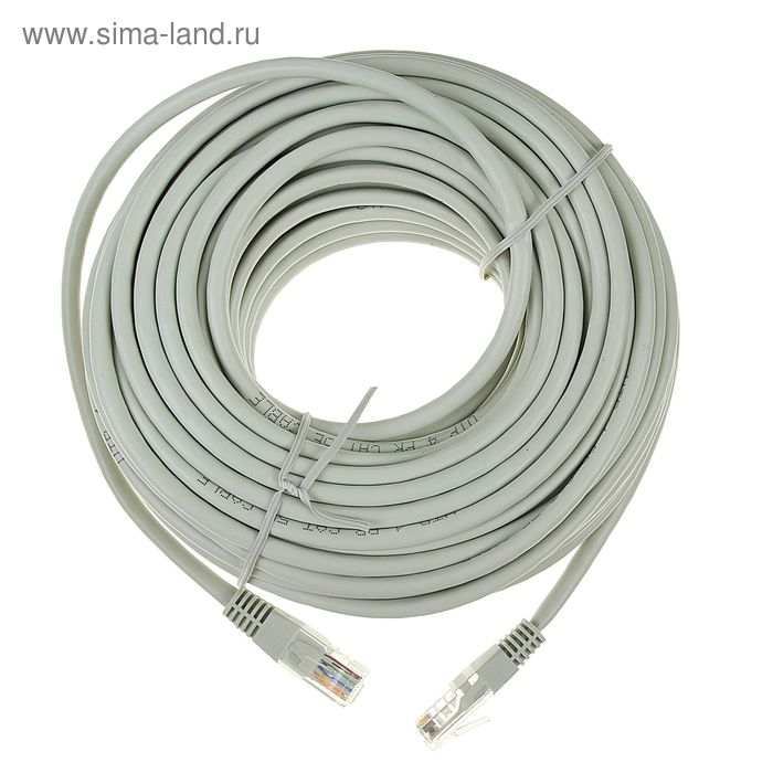 Патч-корд Gembird PP12e-20M, UTP 5е кат., RJ-45(m)-RJ-45(m), 20 м, серый Патч-корд Gembird PP12e-20M, UTP 5е кат., RJ-45(m)-RJ-45(m), 20 м, серый